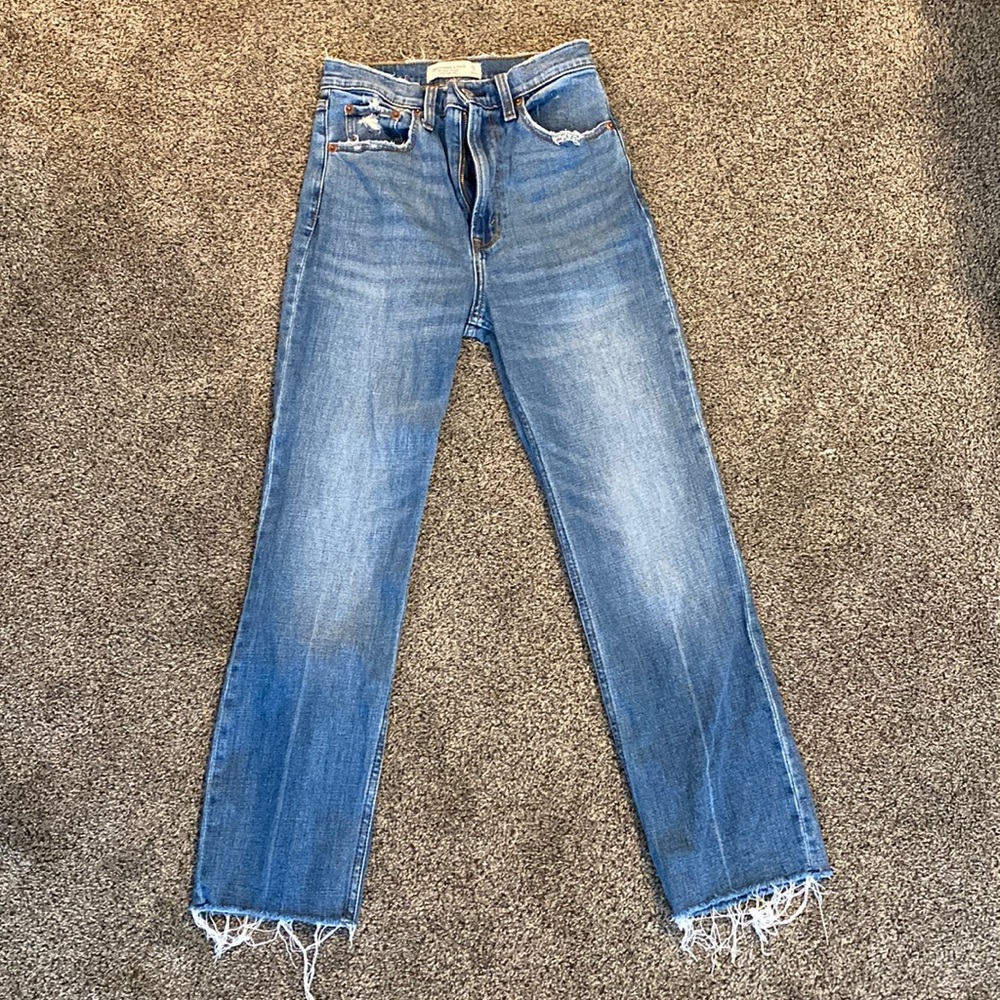 Abercrombie The Ankle Straight Ultra High Rise Jean